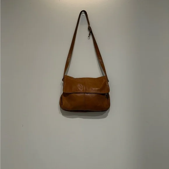 Victoria Leather Co Leather Crossbody Bag Brown Made in USA Vintage Style - Picture 1 of 6
